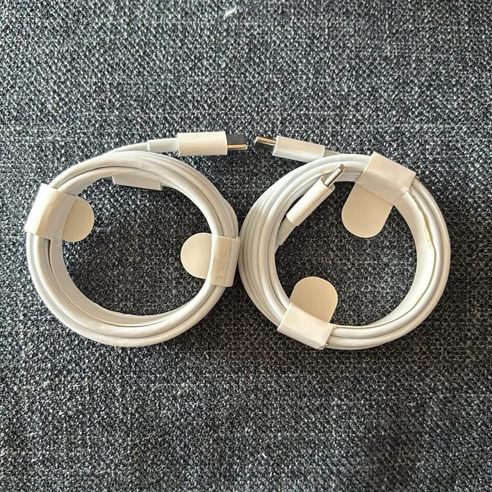 TWO HYPER FAST 120W CHARGING USB-C TO USB-C POWER CORDS 6 FT EACH…BRAND NEW